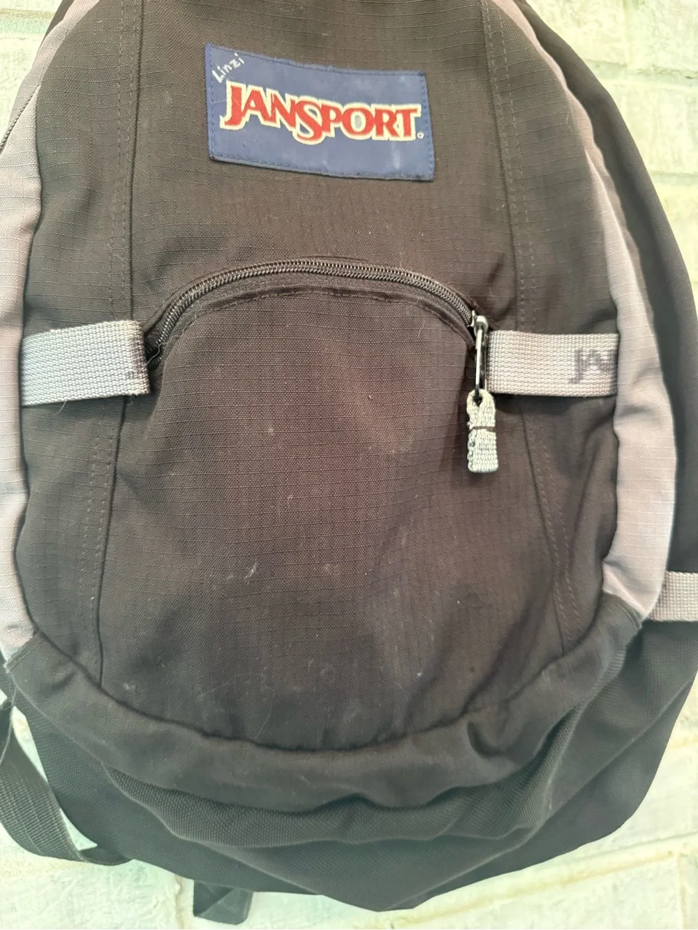 Vintage JanSport Black & Gray Classic Backpack for Men